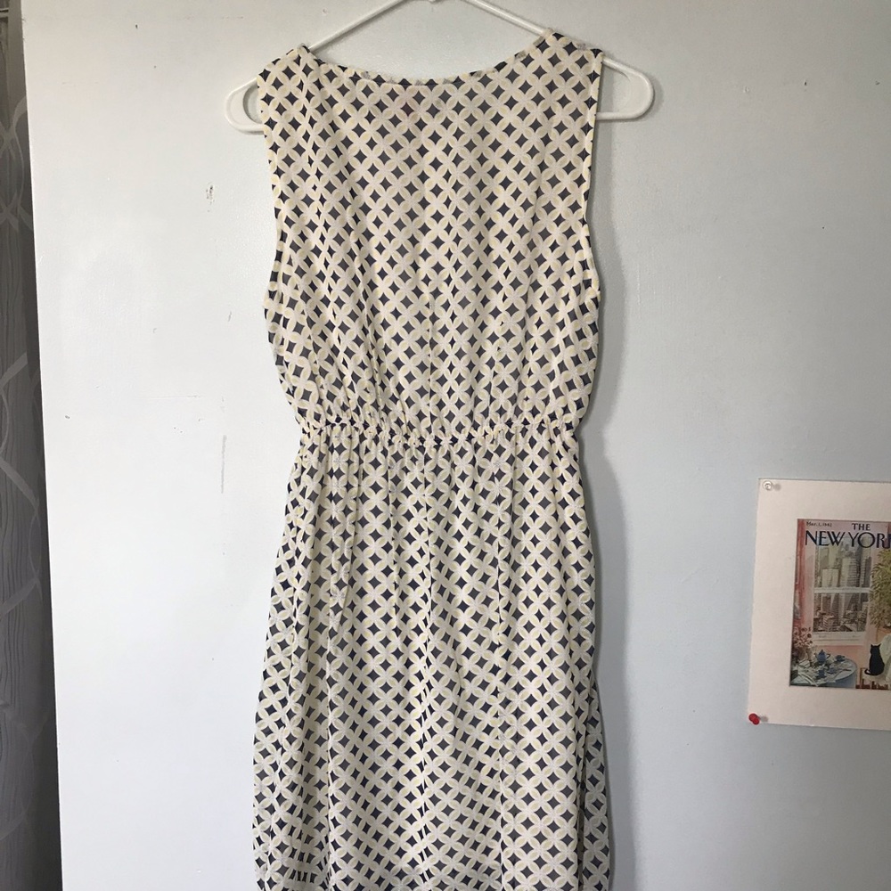 Yellow & Blue Geometric Pattern Dress - Picture 3 of 4